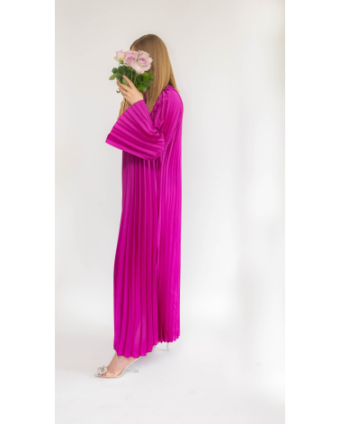 Robe fushia satiné